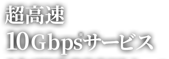 超高速10Gbps※ １年間3,980円