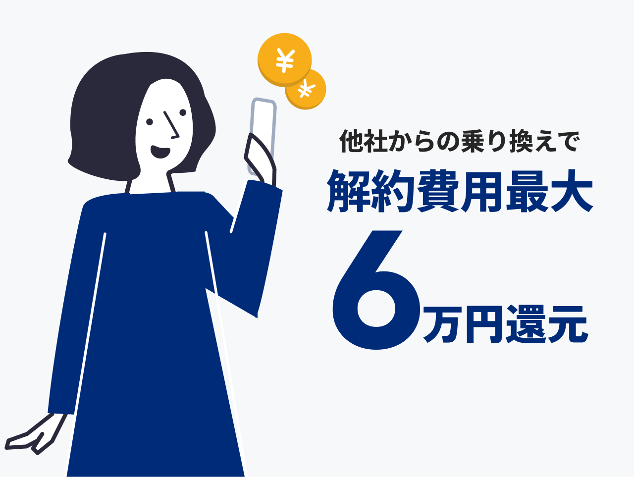 他社からの乗り換えで解約費用最大6万円還元
