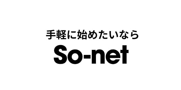 手軽に始めたいなら So-net