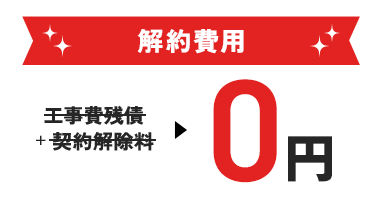 解約費用 0円