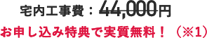 お申し込み特典で実質無料！（※1）