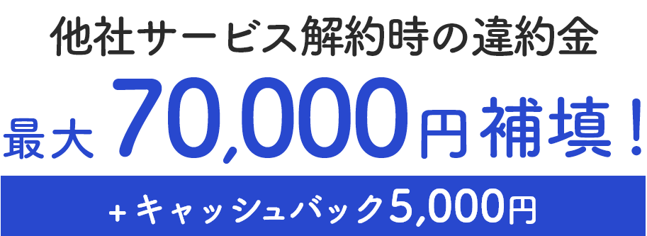 キャッシュバック 合計60,000がもらえる！