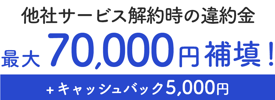 キャッシュバック 合計60,000がもらえる！