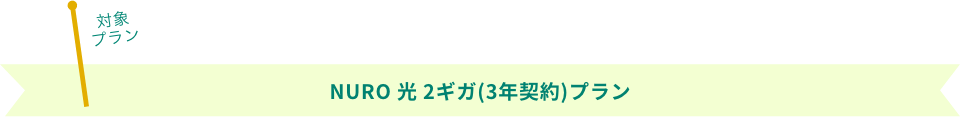 NURO 光 2ギガ(3年契約プラン)、 NURO 光 2ギガ(2年契約プラン)