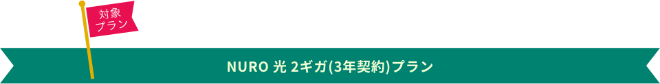 NURO 光 2ギガ(3年契約プラン)、 NURO 光 2ギガ(2年契約プラン)