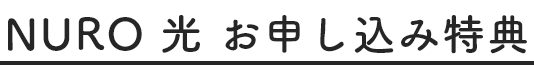 NURO 光 お申込み特典