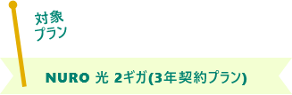 NURO 光 2ギガ(3年契約プラン)、 NURO 光 2ギガ(2年契約プラン)