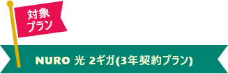 NURO 光 2ギガ(3年契約プラン)、 NURO 光 2ギガ(2年契約プラン)