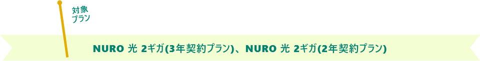 NURO 光 2ギガ(3年契約プラン)、 NURO 光 2ギガ(2年契約プラン)