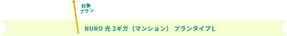 対象プラン NURO 光 2ギガ（マンション） プランタイプL