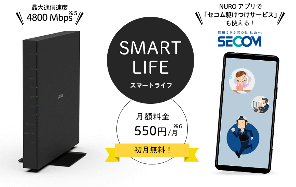 スマートライフセット、月額レンタル料金770円/月