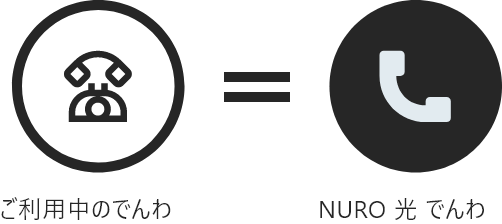 ご利用中のでんわ = NURO 光 でんわ